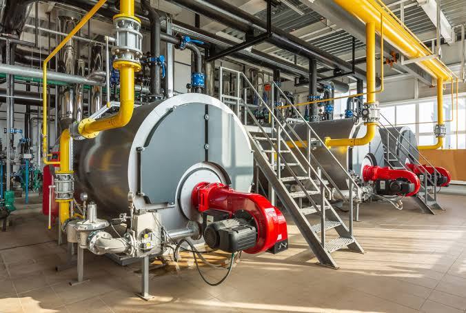 Industrial boiler and cooling-water treatment