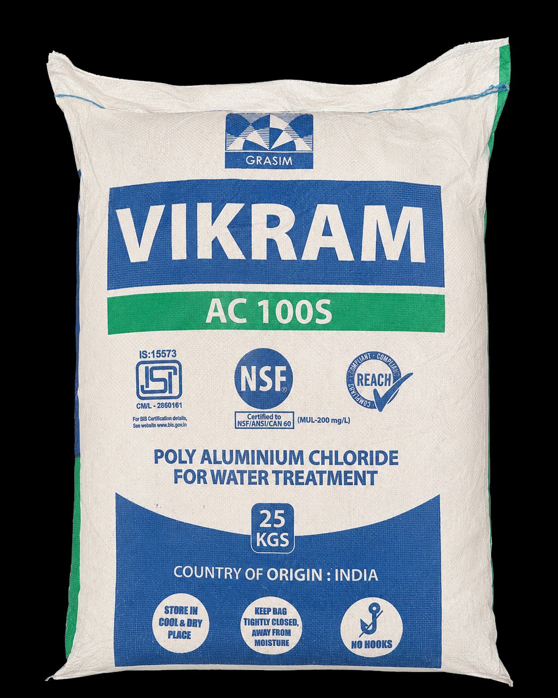 Poly aluminium chloride used to remove suspended particles